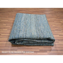 Load image into Gallery viewer, 9&#39;x11&#39;10&quot; Yale Blue, Kohinoor Herat Small Repetitive Geometric Design, Lush And Plush, Hand Knotted, Soft Wool, Oriental Rug FWR456894