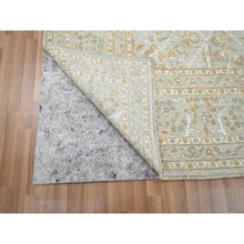 Load image into Gallery viewer, 12&#39;x15&#39;1&quot; Pastel Gray, Meditation Tree Of Life Design, Tone On Tone, Zero Pile, 100% Wool, Densely Woven, Hand Knotted, 200 Kpsi, Oversized, Oriental Rug FWR456954