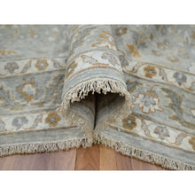 Load image into Gallery viewer, 12&#39;x15&#39;1&quot; Pastel Gray, Meditation Tree Of Life Design, Tone On Tone, Zero Pile, 100% Wool, Densely Woven, Hand Knotted, 200 Kpsi, Oversized, Oriental Rug FWR456954