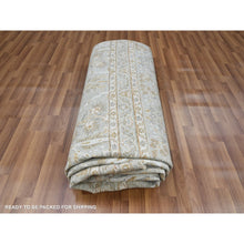 Load image into Gallery viewer, 12&#39;x15&#39;1&quot; Pastel Gray, Meditation Tree Of Life Design, Tone On Tone, Zero Pile, 100% Wool, Densely Woven, Hand Knotted, 200 Kpsi, Oversized, Oriental Rug FWR456954