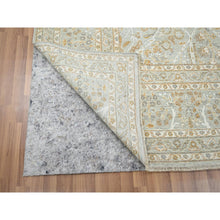 Load image into Gallery viewer, 9&#39;2&quot;x12&#39; Spanish Gray, 200 Kpsi, Meditation Tree Of Life Design, Tone On Tone, Zero Pile, 100% Wool, Densely Woven, Hand Knotted, Oriental Rug FWR456960
