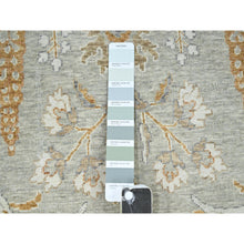 Load image into Gallery viewer, 9&#39;2&quot;x12&#39; Spanish Gray, 200 Kpsi, Meditation Tree Of Life Design, Tone On Tone, Zero Pile, 100% Wool, Densely Woven, Hand Knotted, Oriental Rug FWR456960