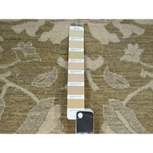 Load image into Gallery viewer, 9&#39;x12&#39; Reseda Green, Ziegler Mahal Large Flowers Design, Tone On Tone, Zero Pile, 100% Wool, Hand Knotted, Dense Weave, Oriental Rug FWR456990