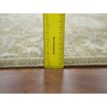 Load image into Gallery viewer, 9&#39;x12&#39; Reseda Green, Ziegler Mahal Large Flowers Design, Tone On Tone, Zero Pile, 100% Wool, Hand Knotted, Dense Weave, Oriental Rug FWR456990