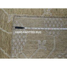 Load image into Gallery viewer, 8&#39;1&quot;x10&#39;1&quot; Dark Vanilla Brown, Pomegranate Khotan Design, Tone On Tone, Zero Pile, 100% Wool, Hand Knotted, Dense Weave, Oriental Rug FWR456996