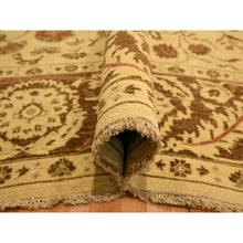 Load image into Gallery viewer, 10&#39;x13&#39;10&quot; Biscotti Brown, Agra, All Over Leaf Design, Zero Pile, 100% Wool, Hand Knotted, Vegetable Dyes, Oriental Rug FWR457020