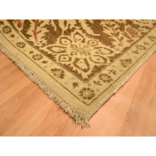 Load image into Gallery viewer, 10&#39;x13&#39;10&quot; Biscotti Brown, Agra, All Over Leaf Design, Zero Pile, 100% Wool, Hand Knotted, Vegetable Dyes, Oriental Rug FWR457020