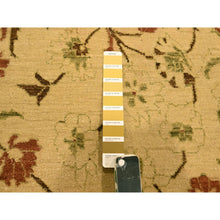 Load image into Gallery viewer, 10&#39;x13&#39;10&quot; Biscotti Brown, Agra, All Over Leaf Design, Zero Pile, 100% Wool, Hand Knotted, Vegetable Dyes, Oriental Rug FWR457020