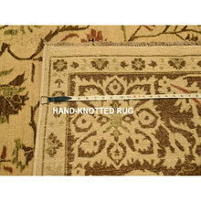 Load image into Gallery viewer, 10&#39;x13&#39;10&quot; Biscotti Brown, Agra, All Over Leaf Design, Zero Pile, 100% Wool, Hand Knotted, Vegetable Dyes, Oriental Rug FWR457020