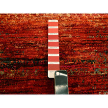 Load image into Gallery viewer, 9&#39;10&quot;x14&#39;1&quot; Sunset Colors, Pure Sari Silk, Modern Design, Soft To The Touch, Hand Knotted, Oriental Rug FWR457032