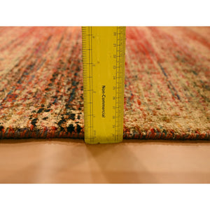 9'x12' Sunset Colors, Modern Design, Pure Sari Silk, Soft to the Touch, Hand Knotted, Oriental Rug FWR457050
