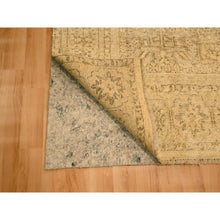 Load image into Gallery viewer, 7&#39;9&quot;x10&#39;3&quot; Ecru Brown, Mamluk Design, Tone On Tone, Zero Pile, Hand Knotted, Pure Wool, Oriental Rug FWR457080