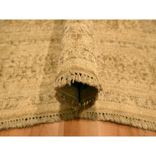 Load image into Gallery viewer, 7&#39;9&quot;x10&#39;3&quot; Ecru Brown, Mamluk Design, Tone On Tone, Zero Pile, Hand Knotted, Pure Wool, Oriental Rug FWR457080
