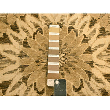 Load image into Gallery viewer, 8&#39;9&quot;x11&#39;10&quot; Earth Tone Colors, Tone on Tone, Zero Pile, Distressed, Shaved Low with Suzani Design, Hand Knotted, 100% Wool, Oriental Rug FWR457092