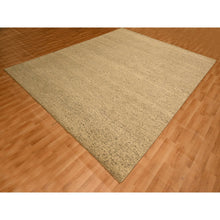 Load image into Gallery viewer, 7&#39;9&quot;x9&#39;7&quot; Beige, Tone on Tone, Undyed Natural Wool, Grass Design, Hand Knotted, Oriental Rug FWR457098