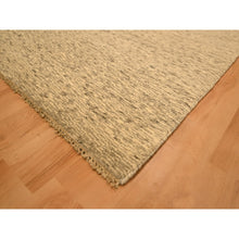 Load image into Gallery viewer, 7&#39;9&quot;x9&#39;7&quot; Beige, Tone On Tone, Undyed Natural Wool, Grass Design, Hand Knotted, Oriental Rug FWR457098