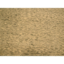Load image into Gallery viewer, 7&#39;9&quot;x9&#39;7&quot; Beige, Tone on Tone, Undyed Natural Wool, Grass Design, Hand Knotted, Oriental Rug FWR457098