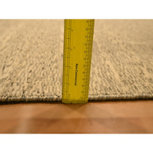 Load image into Gallery viewer, 7&#39;9&quot;x9&#39;7&quot; Beige, Tone On Tone, Undyed Natural Wool, Grass Design, Hand Knotted, Oriental Rug FWR457098