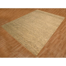 Load image into Gallery viewer, 8&#39;10&quot;x11&#39;10&quot;  Khaki Brown, Plain Solid Design, Undyed Natural Wool, Tone On Tone, Hand Knotted, Oriental Rug FWR457110