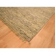 Load image into Gallery viewer, 8&#39;10&quot;x11&#39;10&quot;  Khaki Brown, Plain Solid Design, Undyed Natural Wool, Tone On Tone, Hand Knotted, Oriental Rug FWR457110