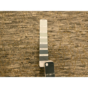 8'10"x11'10"  Khaki Brown, Plain Solid Design, Undyed Natural Wool, Tone On Tone, Hand Knotted, Oriental Rug FWR457110
