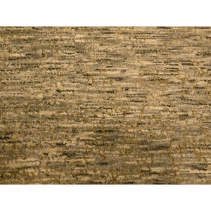 8'10"x11'10"  Khaki Brown, Plain Solid Design, Undyed Natural Wool, Tone On Tone, Hand Knotted, Oriental Rug FWR457110