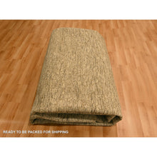 Load image into Gallery viewer, 8&#39;10&quot;x11&#39;10&quot;  Khaki Brown, Plain Solid Design, Undyed Natural Wool, Tone On Tone, Hand Knotted, Oriental Rug FWR457110