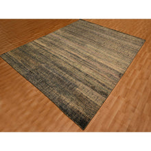 Load image into Gallery viewer, 8&#39;x10&#39;2&quot; Beaver Brown, Obscured Pattern Grass Design, Sari Silk, Hand Knotted, Oriental Rug FWR457116