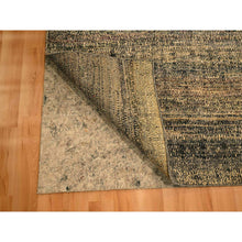 Load image into Gallery viewer, 8&#39;x10&#39;2&quot; Beaver Brown, Obscured Pattern Grass Design, Sari Silk, Hand Knotted, Oriental Rug FWR457116