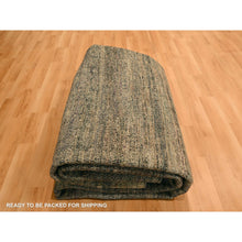 Load image into Gallery viewer, 8&#39;x10&#39;2&quot; Beaver Brown, Obscured Pattern Grass Design, Sari Silk, Hand Knotted, Oriental Rug FWR457116