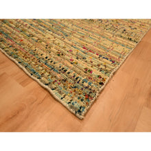 Load image into Gallery viewer, 8&#39;x10&#39; Burlywood Brown, Wool and Sari Silk with Grass Design, Hand Knotted, Oriental Rug FWR457128