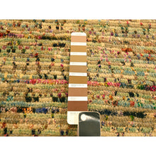 Load image into Gallery viewer, 8&#39;x10&#39; Burlywood Brown, Wool and Sari Silk with Grass Design, Hand Knotted, Oriental Rug FWR457128
