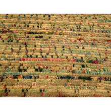 Load image into Gallery viewer, 8&#39;x10&#39; Burlywood Brown, Wool and Sari Silk with Grass Design, Hand Knotted, Oriental Rug FWR457128