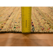 Load image into Gallery viewer, 8&#39;x10&#39; Burlywood Brown, Wool and Sari Silk with Grass Design, Hand Knotted, Oriental Rug FWR457128