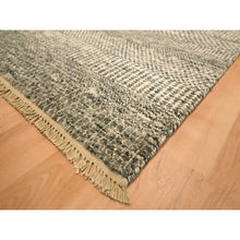 Load image into Gallery viewer, 7&#39;9&quot;x10&#39;2&quot; Storm Gray, Modern Grass Design, Tone on Tone, Undyed Natural Wool, Hand Knotted, Oriental Rug FWR457164