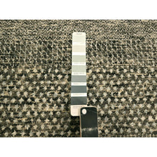 Load image into Gallery viewer, 7&#39;9&quot;x10&#39;2&quot; Storm Gray, Modern Grass Design, Tone on Tone, Undyed Natural Wool, Hand Knotted, Oriental Rug FWR457164
