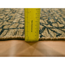 Load image into Gallery viewer, 7&#39;8&quot;x8&#39;7&quot; Cafe Au Lait Brown, Geometric Flower Rosette Motif, Undyed Natural Wool, Tone on Tone, Hand Knotted, Squarish, Oriental Rug FWR457170