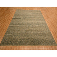 Load image into Gallery viewer, 7&#39;6&quot;x10&#39; Bison Brown, Modern Grass Design with Distinct Abrash, Undyed Natural Wool, Tone on Tone, Hand Knotted, Oriental Rug FWR457176