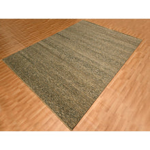Load image into Gallery viewer, 7&#39;6&quot;x10&#39; Bison Brown, Modern Grass Design with Distinct Abrash, Undyed Natural Wool, Tone on Tone, Hand Knotted, Oriental Rug FWR457176