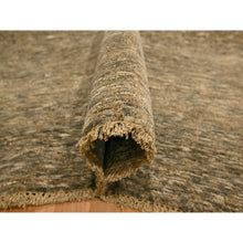 Load image into Gallery viewer, 7&#39;6&quot;x10&#39; Bison Brown, Modern Grass Design with Distinct Abrash, Undyed Natural Wool, Tone on Tone, Hand Knotted, Oriental Rug FWR457176