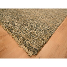 Load image into Gallery viewer, 7&#39;6&quot;x10&#39; Bison Brown, Modern Grass Design with Distinct Abrash, Undyed Natural Wool, Tone on Tone, Hand Knotted, Oriental Rug FWR457176