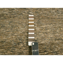 Load image into Gallery viewer, 7&#39;6&quot;x10&#39; Bison Brown, Modern Grass Design with Distinct Abrash, Undyed Natural Wool, Tone on Tone, Hand Knotted, Oriental Rug FWR457176