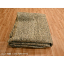 Load image into Gallery viewer, 7&#39;6&quot;x10&#39; Bison Brown, Modern Grass Design with Distinct Abrash, Undyed Natural Wool, Tone on Tone, Hand Knotted, Oriental Rug FWR457176