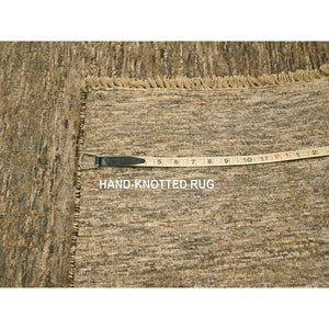 7'6"x10'10" Beige Vintage Persian Kerman Hand Knotted Worn Wool Sheared Low Shabby Chic Distressed Look Oriental Rug FWR487602