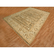 Load image into Gallery viewer, 8&#39;10&quot;x12&#39;2&quot; Thrush Brown, Bijar Garus Design, Zero Pile, Distressed, Shaved Low, Hand Knotted, 100% Wool, Oriental Rug FWR457188