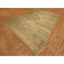 Load image into Gallery viewer, 10&#39;x13&#39;8&quot; Nuthatch Brown, Mamluk Design, Zero Pile, Distressed, Shaved Low, Hand Knotted, 100% Wool, Oriental Rug FWR457194