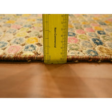 Load image into Gallery viewer, 9&#39;x12&#39;2&quot; Golden Yellow, THE BUTTONS, Sari Silk, Hand Knotted, Soft to the Touch, Oriental Rug FWR457200
