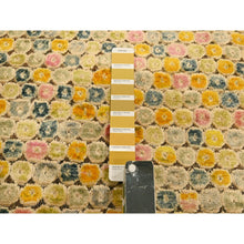 Load image into Gallery viewer, 8&#39;10&quot;x12&#39;2&quot; Amber Gold, THE BUTTONS, Sari Silk, Hand Knotted, Soft to the Touch, Oriental Rug FWR457206