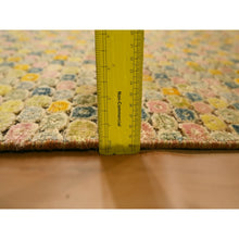 Load image into Gallery viewer, 8&#39;10&quot;x12&#39;2&quot; Amber Gold, THE BUTTONS, Sari Silk, Hand Knotted, Soft to the Touch, Oriental Rug FWR457206
