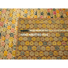 Load image into Gallery viewer, 8&#39;10&quot;x12&#39;2&quot; Amber Gold, The Buttons, Sari Silk, Hand Knotted, Soft To The Touch, Oriental Rug FWR457206